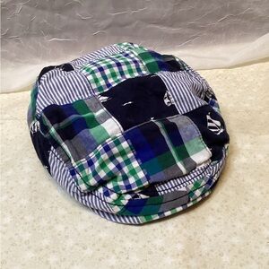Gymboree Newsboy Navy Sailboat Plaid Child's Cap Hat Size 4T/5T Spring 2016